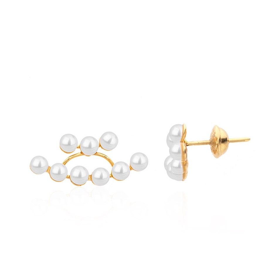 Brinco Ear Cuff de Mini Pérolas