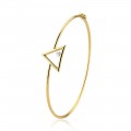 Bracelete triângulo com diamante em ouro 18k